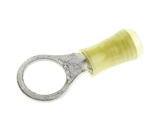 63-7383-73 TE Connectivity PIDG Series Insulated Crimp Ring Terminal, M10 Stud Size, 2.6mm² to 6.6mm² Wire Size, Yellow 130207