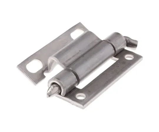 63-7529-26 Pinet Raw Stainless Steel Concealed Hinge with a Lift-off Pin, 60mm x 32mm x 2.5mm 62-A-3572