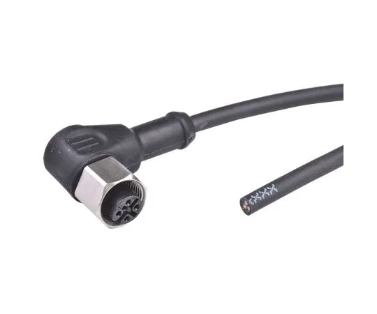63-7471-81 Binder, 763 Series, Right Angle M12 to Unterminated Cable assembly, 4 Core 2m Cable 79 3434 52 04