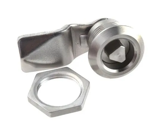 63-7497-80 Steinbach & Vollman Panel to Tongue Depth 18mm Stainless Steel Triangular Lock, Key to unlock 6801830