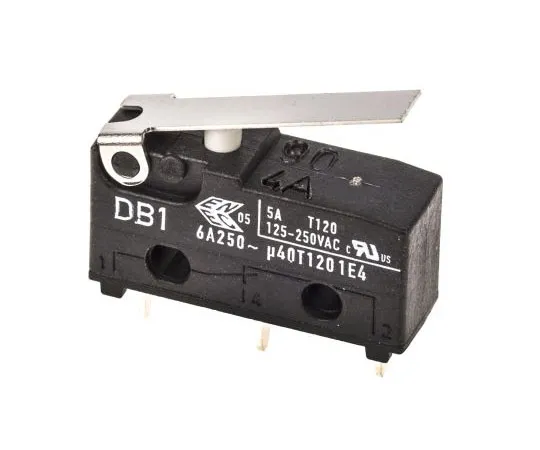 63-7381-83 SPDT-NO/NC Short Lever Microswitch, 6 A @ 250 V ac DB1C-C1LB