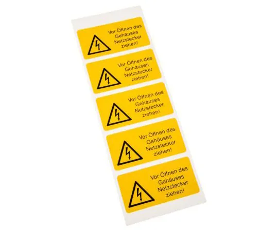 63-7468-95 Idento ESSW17052 5 x Label (German), Yellow Self-Adhesive PVC ESSW17052