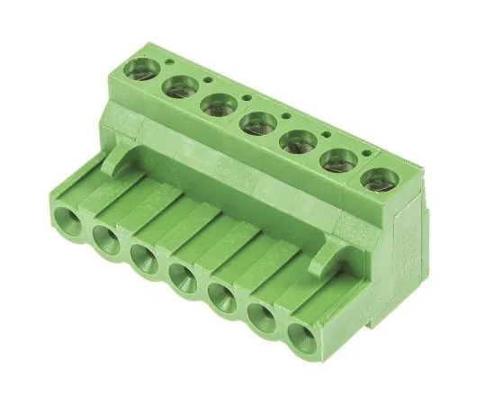 63-7506-07 TE Connectivity Non-Fused Terminal Block, 7 Way/Pole, Screw Down Terminals, 30 → 12 AWG Cable Mount, Nylon, 300 796634-7