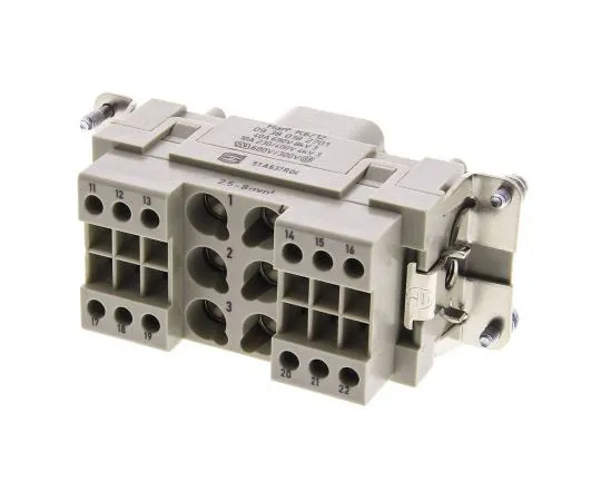 63-7526-04 Han-Com Series size 16 B Connector Insert, Female, 18 Way, 40A, 690 V 9380182701