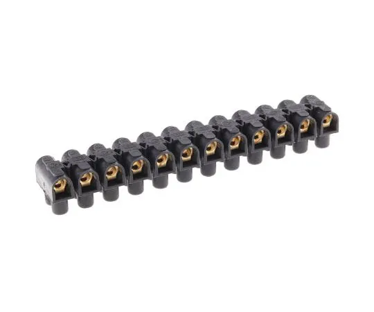 63-7462-95 Legrand 0 342 17 Terminal Strip, Straight, 12way, 2 Row, 76A, 400 V, length 156.8mm, Black 0 342 17