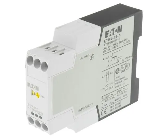 63-7434-37 Eaton Star Delta Switching Single Timer Relay, Screw, 3 → 60 s, SPNO, 2 Contacts, DPDT, 24 → 240 V ac/dc 031884 & ETR4-51-A