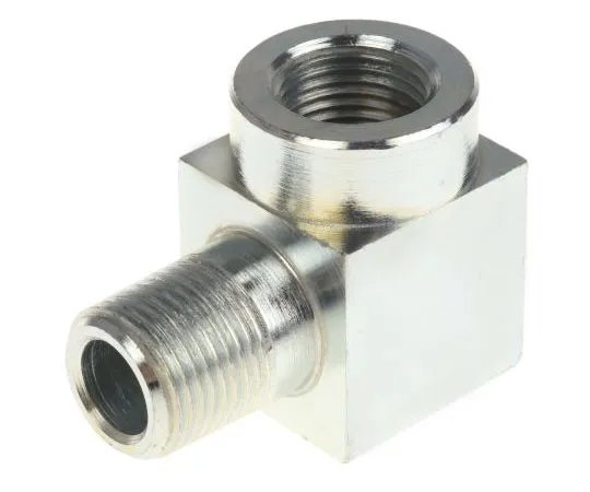 63-7464-81 Enerpac Hydraulic Elbow Threaded Adapter, FZ1616, NPT 3/8 Female NPT 3/8 Male FZ1616