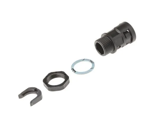 63-7455-44 PMA Straight Cable Conduit Fitting, PA 6 Black 12mm nominal size IP68 PG11 BVNV-P112