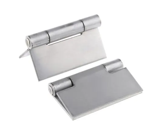 63-7460-89 Pinet Raw Stainless Steel Square Hinge with a Riveted Pin, 60mm x 60mm x 2mm 52-1-3695