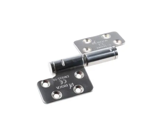 63-7496-98 ROCA Brushed Stainless Steel Hinge with a Lift-off Pin Left-Handed Screw, 123mm x 84mm x 3mm 92 80 86