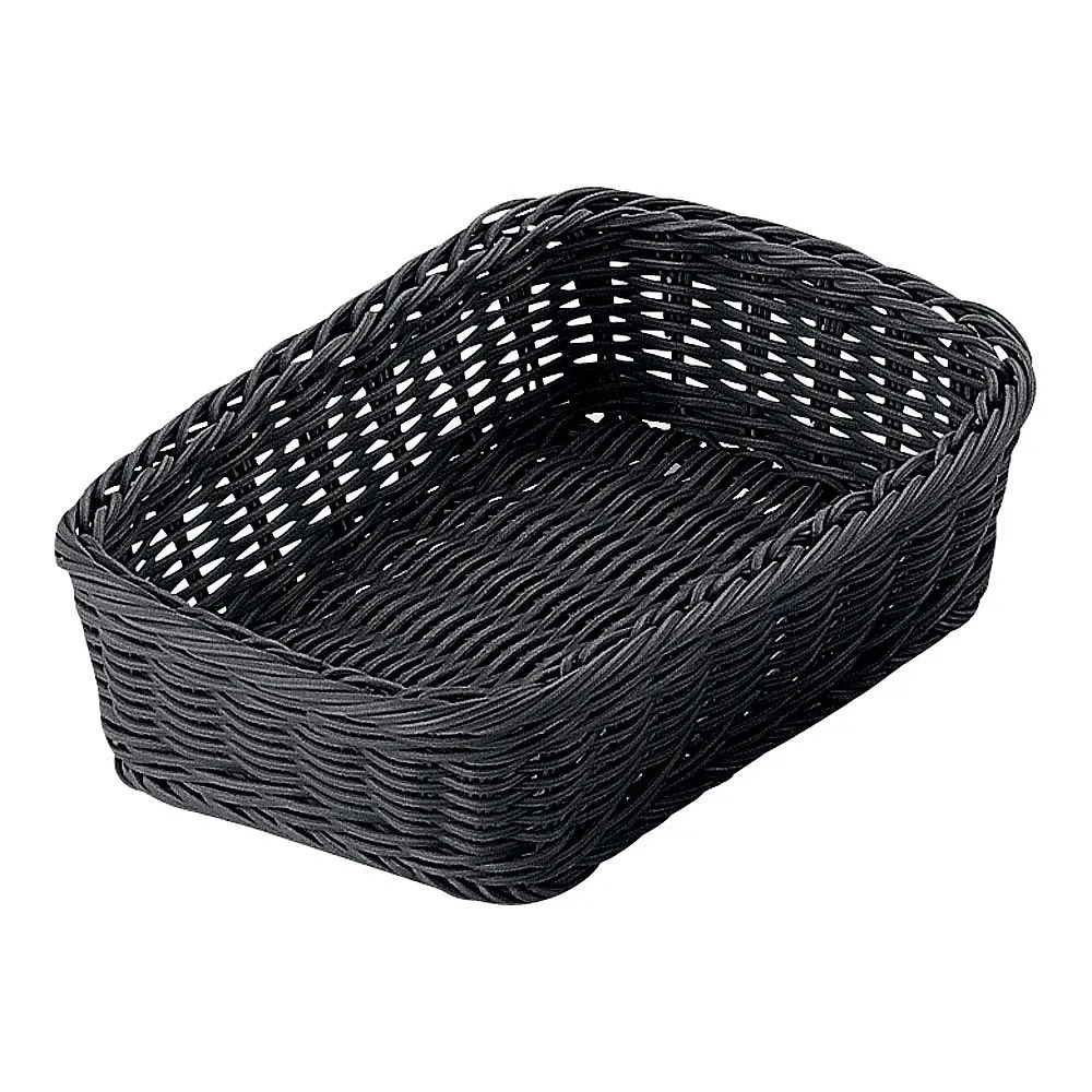 62-6403-26 PP Square Basket Black 21 Type RE-332-BK