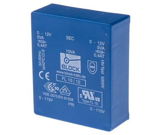 63-7420-17 12V ac 2 Output Through Hole PCB Transformer, 10VA FL 10/12