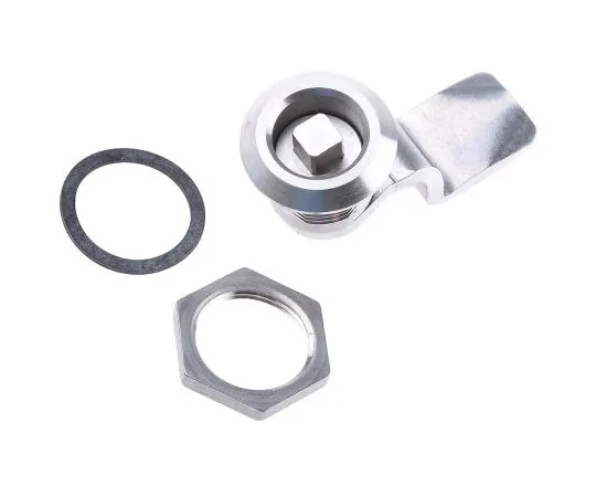 63-7497-93 Steinbach & Vollman Panel to Tongue Depth 32mm Stainless Steel Square Lock, Key to unlock 6801005
