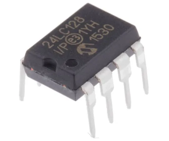 63-7359-07 Microchip 24LC128-I/P, 128kbit Serial EEPROM Memory, 900ns 8-Pin PDIP I2C 24LC128-I/P