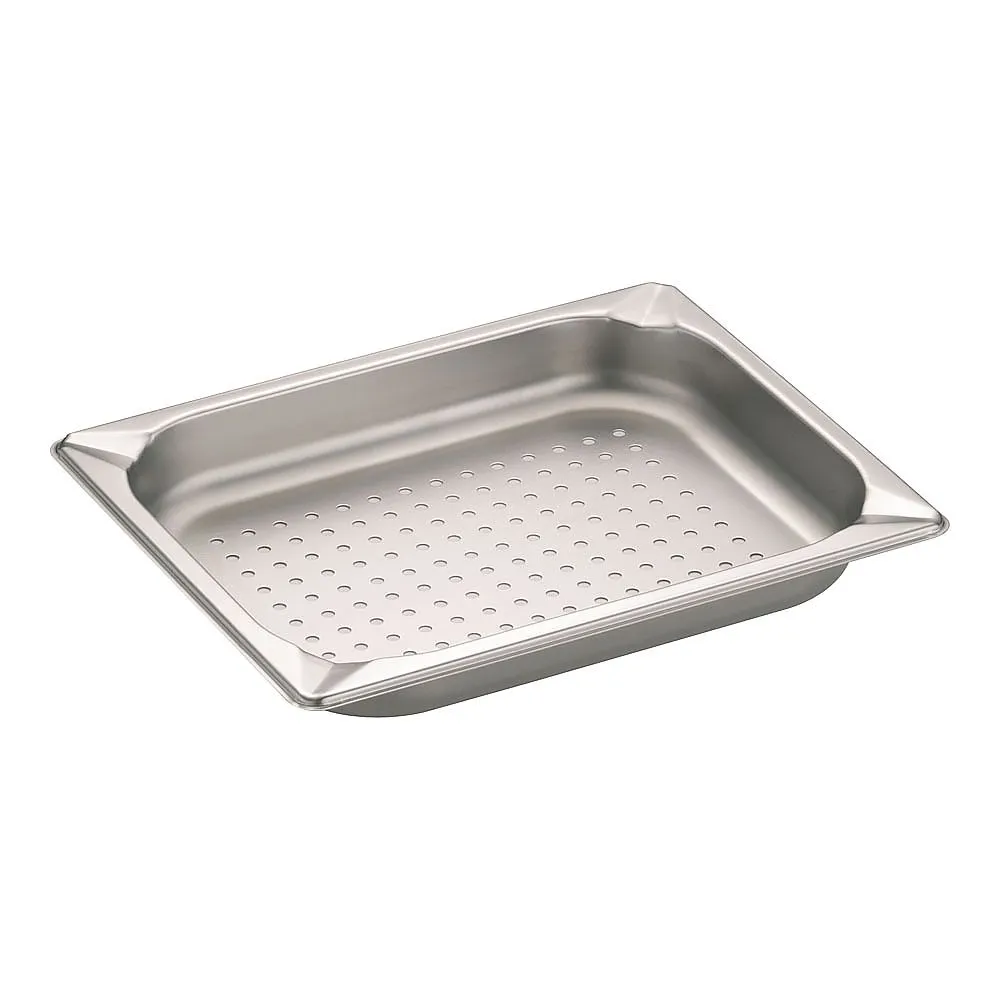62-6360-70 KINGO Stainless Steel Hole Hotel Pan 1/2 x 40 12040PS
