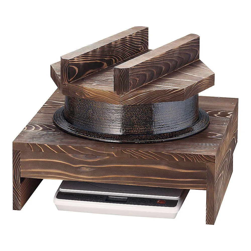 62-6675-27 Aluminum 1-Masu Kamon/Hakama Set for Electromagnetic Use (with Grilled Sugiki Lid)