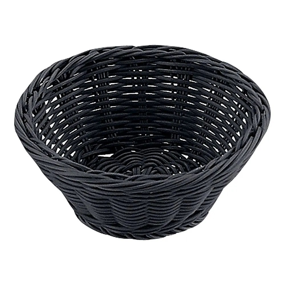 62-6403-60 PP Round Basket Black 15 Type RO-430-BK