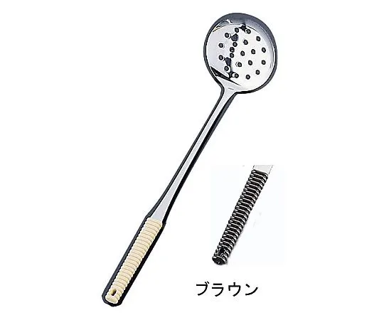 62-6790-34 18-8 Flavored Doraku Yudofu Spoon Large Brown