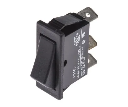 63-7468-54 Arcolectric Single Pole Double Throw (SPDT), Latching Rocker Switch Panel Mount C1510ALAAA