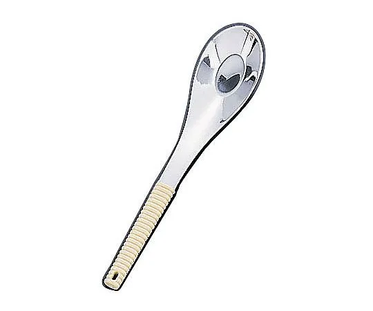 62-6790-39 18-8 Flavor Douraku Chinese Renge Spoon Medium Ivory
