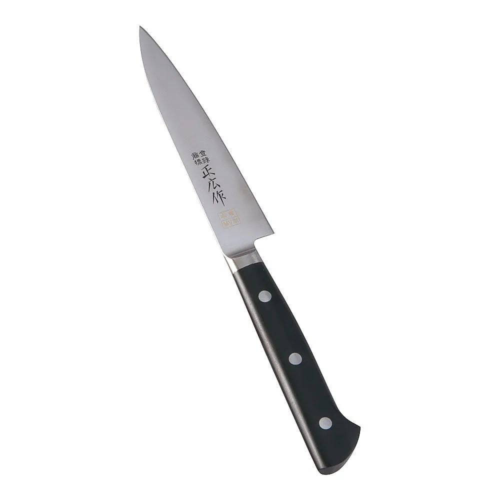 62-6412-95 Masahiro MV Steel Grilled Petty Knife (Double Flute) 12 cm 14802