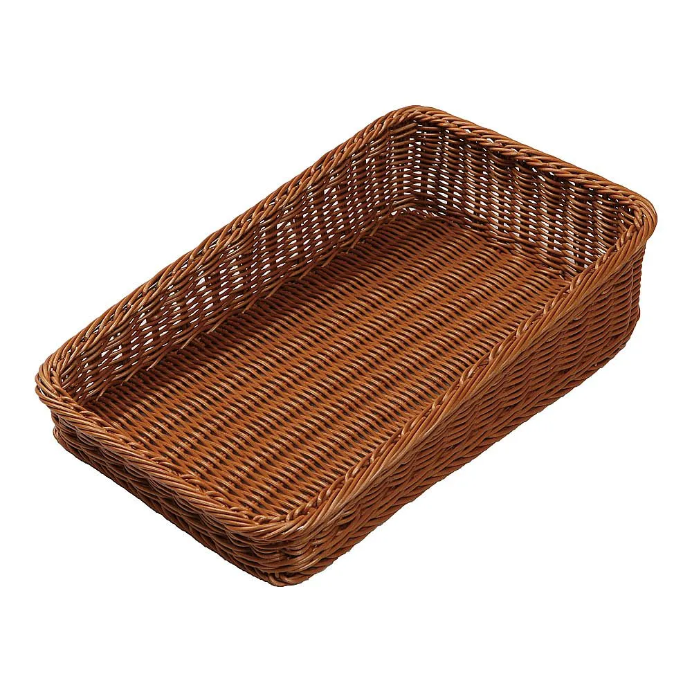 62-6582-41 PP Bakery Basket Diagonal Type 25 Brown BB-K4025-BR