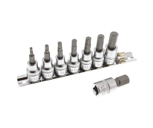 63-7456-04 RS Pro Hexagon Bit 8 pieces, 3; 4; 5; 6; 7; 8; 10; 12 mm 262-0319