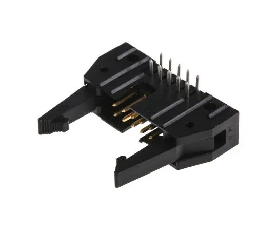 63-7461-18 TE Connectivity AMP-LATCH, 10 Way, 2 Row, Right Angle PCB Header 5499786-1