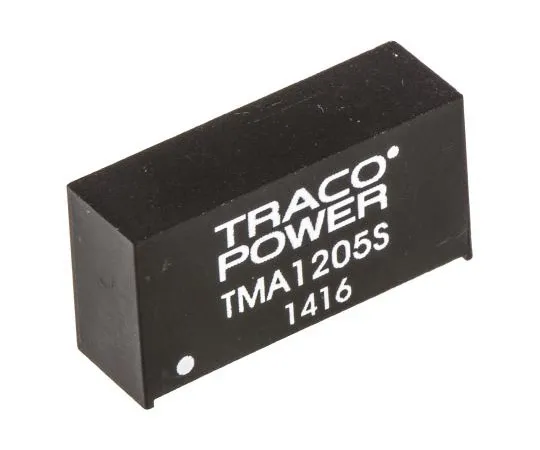 63-7415-64 TRACOPOWER TMA 1W Isolated DC-DC Converter Through Hole, Voltage in 10.8 → 13.2 V dc, Voltage out 5V dc TMA 1205S