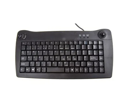 63-7366-83 RS Pro Wired Black PS/2 Trackball Mini Keyboard, QWERTY (UK) 136-9674