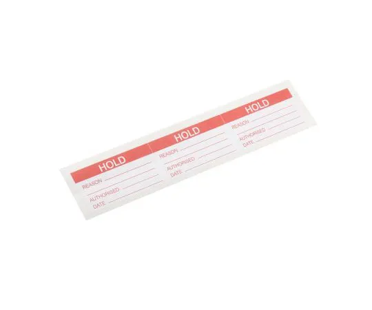 63-7547-82 RS PRO Adhesive Pre-Printed Adhesive Label-Hold-. Quantity: 30 445-4029