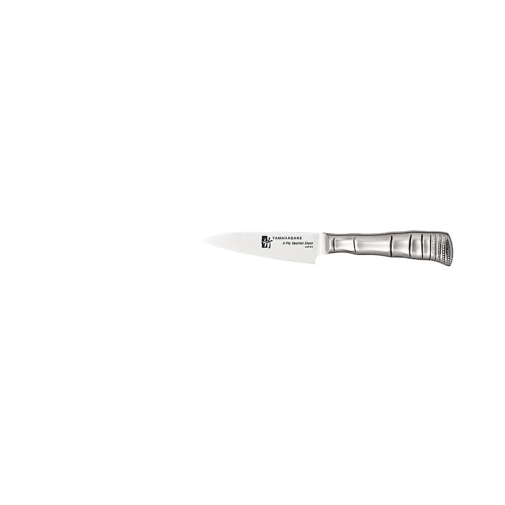 62-6415-08 Tamahagane Bamboo Pairing Knife (Double Flute) 9 cm TK-1109