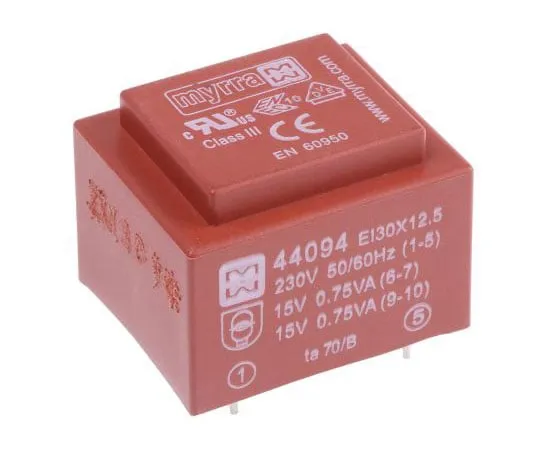 63-7398-74 15V ac 2 Output Through Hole PCB Transformer, 1.5VA 44094