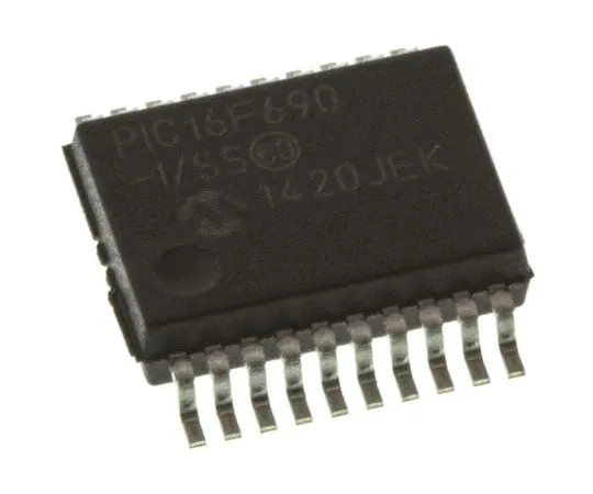 63-7355-50 Microchip PIC16F690-I/SS, 8bit PIC Microcontroller, 20MHz, 4096 words Flash, 20-Pin SSOP PIC16F690-I/SS