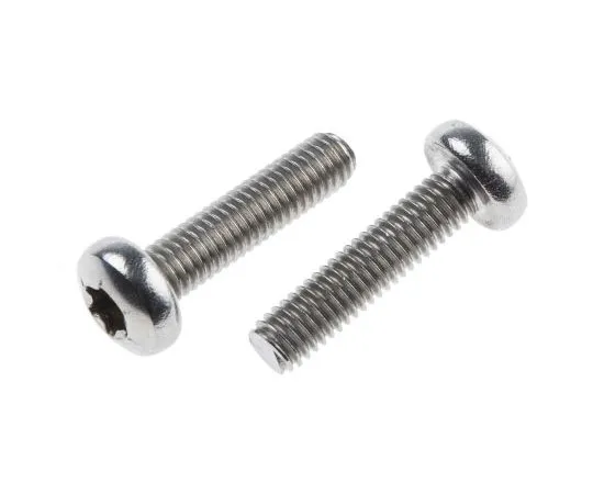 63-7456-42 Plain Pan Stainless Steel Tamper Proof Security Screw, M6 x 25mm 262-6042