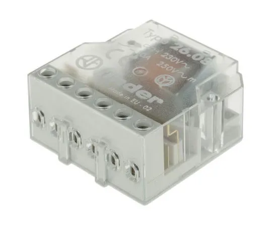 63-7450-21 Finder26 Series DPST-2NO Non-Latching Relay Panel Mount, 230V ac Coil, 10A 26.08.8.230.0000