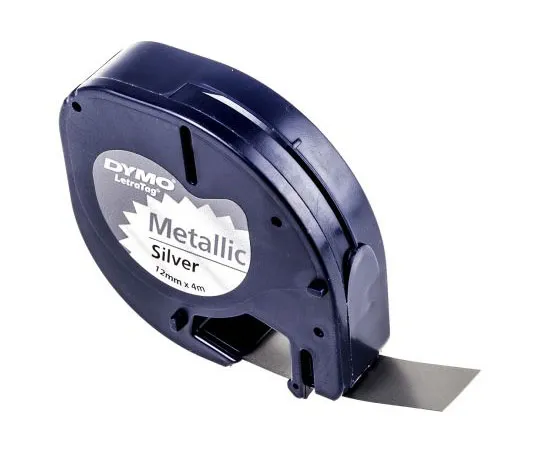 63-7502-75 Dymo Black on Silver Label Printer Tape, 12 mm Width, 4 m Length S0721730