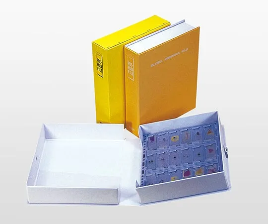 0-7244-02　［Discontinued］Binder For Prepared Slides Vinyl Leather Box Type (15 Pieces)　PT-15