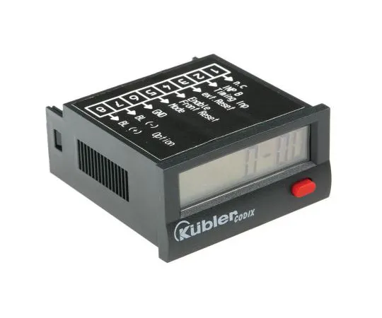 63-7540-59 Kubler Hour Counter, 8 digits, LCD, Screw Connection, 0 → 0.7 V dc 6.134.012.850