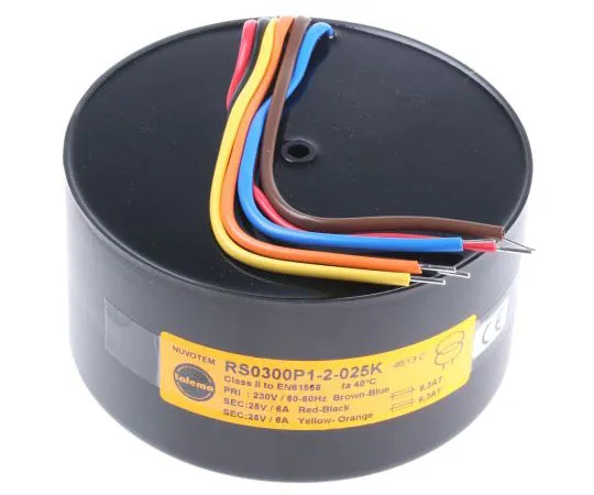 63-7432-95 2 Output Toroidal Transformer, 300VA, 2 x 25V ac 0300P1-2-025K