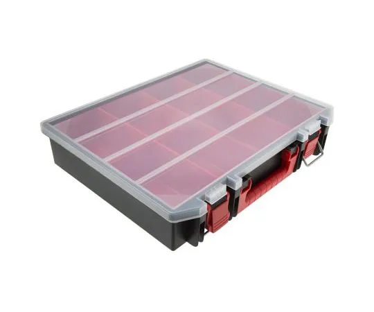 63-7366-74 RS Pro 8 Cell Black, Red Polypropylene Compartment Box, 77 (Inner) mm, 91 (External) mm x 396 (Inner) mm, 416 136-8904