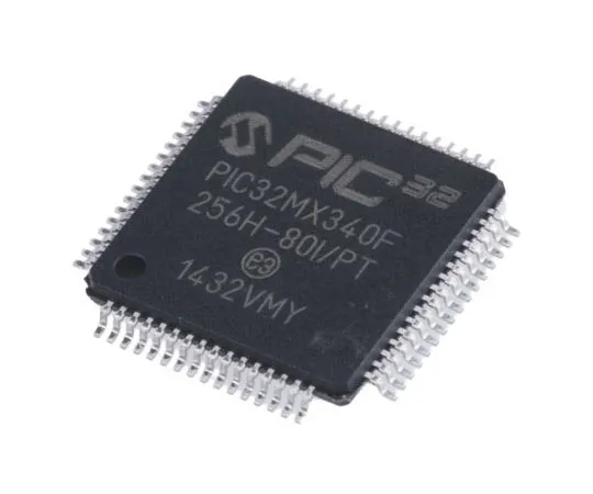 63-7357-26 Microchip PIC32MX340F256H-80I/PT, 32bit PIC Microcontroller, 80MHz, 12 kB, 256 kB Flash, 64-Pin TQFP PIC32MX340F256H-80I/PT