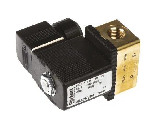 63-7482-84 Burkert Solenoid Valve 125304, 2 port , NC, 230 V ac, 1/4in 125304