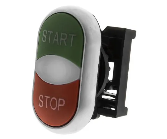 63-7526-62 Eaton M22 Series, Green, Red Push Button Head, Momentary, 22mm Cutout 78635827 & M22-DDL-GR-GB1/GB0+M22-A