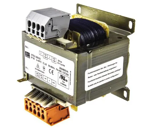 63-7506-33 Block 250VA Isolating Transformer, 215V ac, 230V ac, 245V ac, 385V ac, 400V ac, 415V ac Primary 2 x, 115V ac Secondary STEU250/23