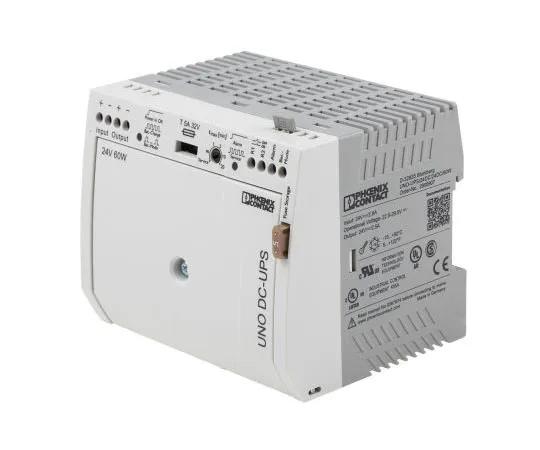 63-7390-47 Phoenix Contact UNO-UPS/24DC/24DC/60W UPS Uninterruptible Power Supply, 24V dc Output, 3W, 2.8A 2905907