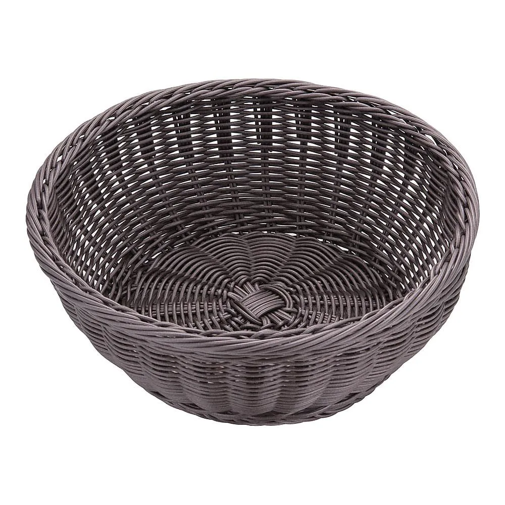62-6582-15 Resin basket round type dark brown 91-083C