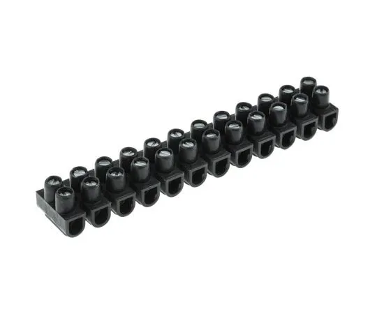 63-7463-02 Legrand 0 342 11 Terminal Strip, Straight, 12way, 2 Row, 24A, 400 V, length 94mm, Black 0 342 11
