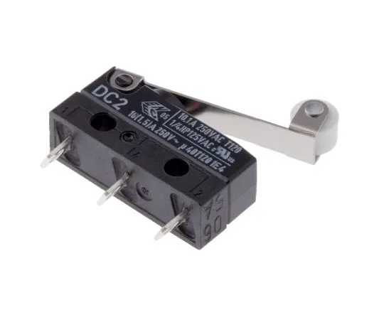63-7470-82 SPDT-NO/NC Roller Lever Microswitch, 10.1 A @ 250 V ac DC2C-A1RC