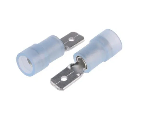 63-7460-10 RS PRO, Blue Insulated Crimp Tab Terminal, 1.5mm² to 2.5mm², 16AWG to 14AWG, 4.8 x 0.8mm 267-4451
